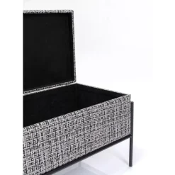Sitzbänke-KARE Design Bank Buttons Storage B&W Klein