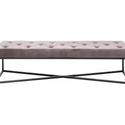Sitzbänke-KARE Design Bank Crossover Grau Schwarz 150X40Cm