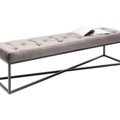 Sitzbänke-KARE Design Bank Crossover Grau Schwarz 150X40Cm