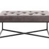 Sitzbänke-KARE Design Bank Crossover Grau Schwarz 90X40Cm
