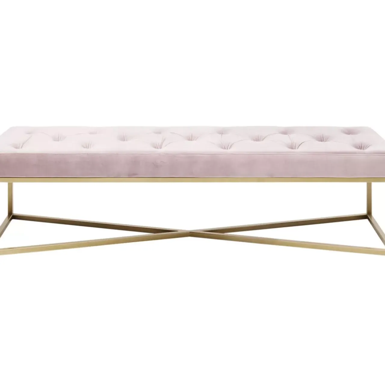 Sitzbänke-KARE Design Bank Crossover Rose Messing 150X40Cm