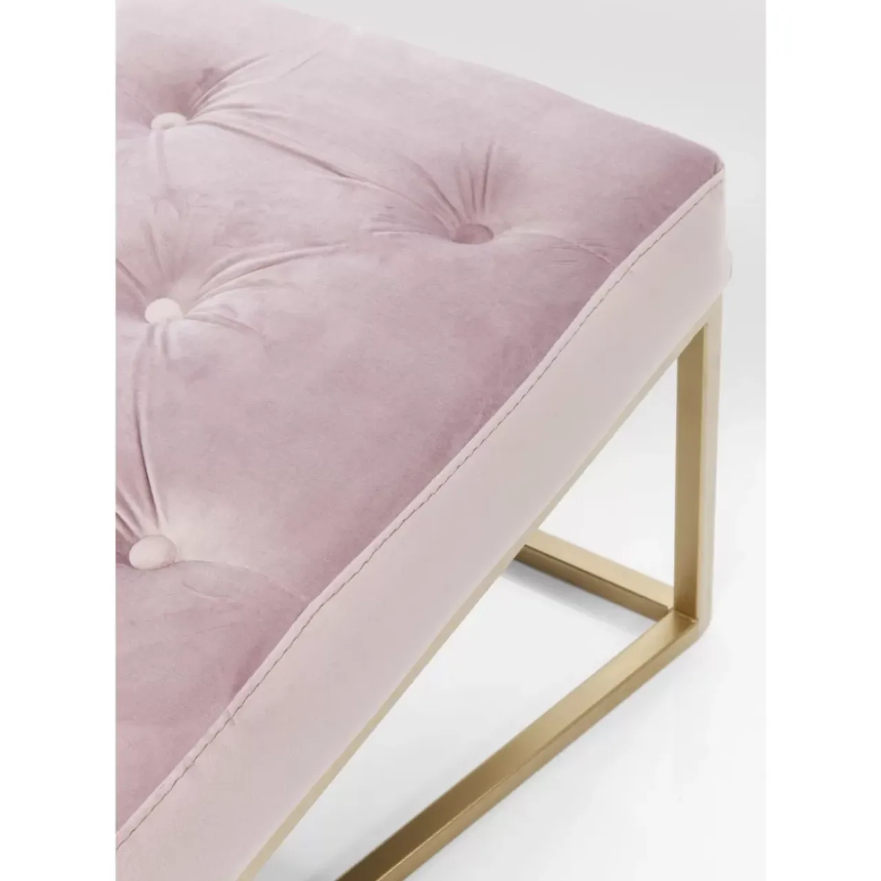 Sitzbänke-KARE Design Bank Crossover Rose Messing 150X40Cm