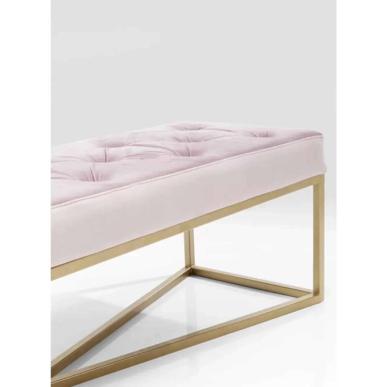 Sitzbänke-KARE Design Bank Crossover Rose Messing 150X40Cm