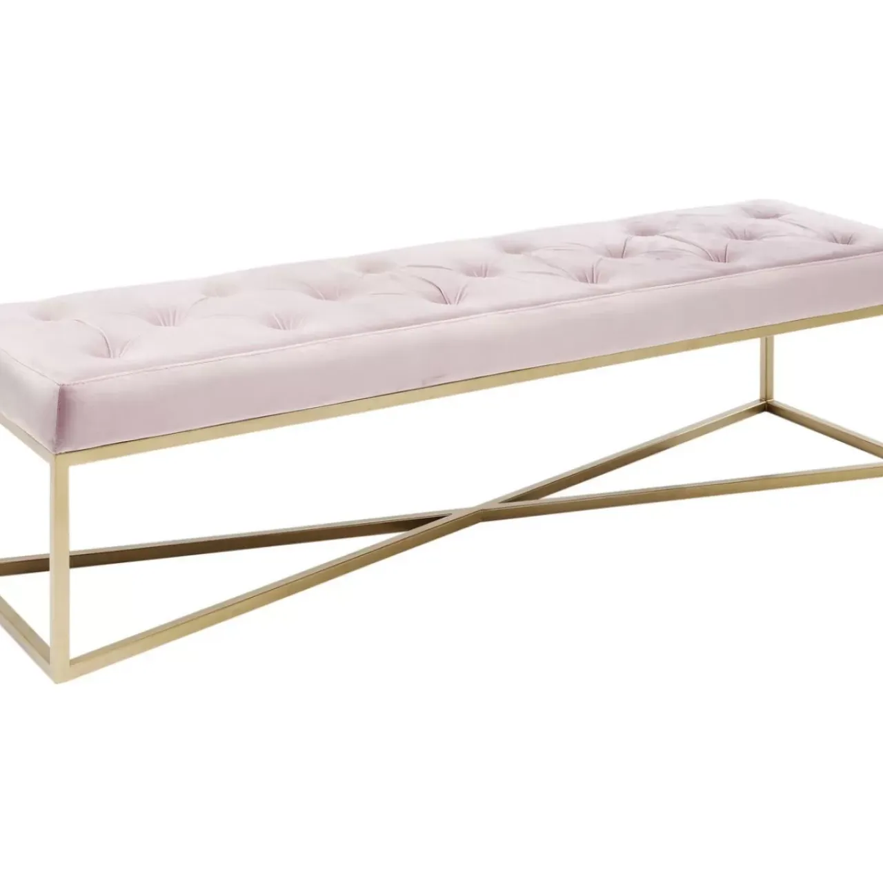 Sitzbänke-KARE Design Bank Crossover Rose Messing 150X40Cm