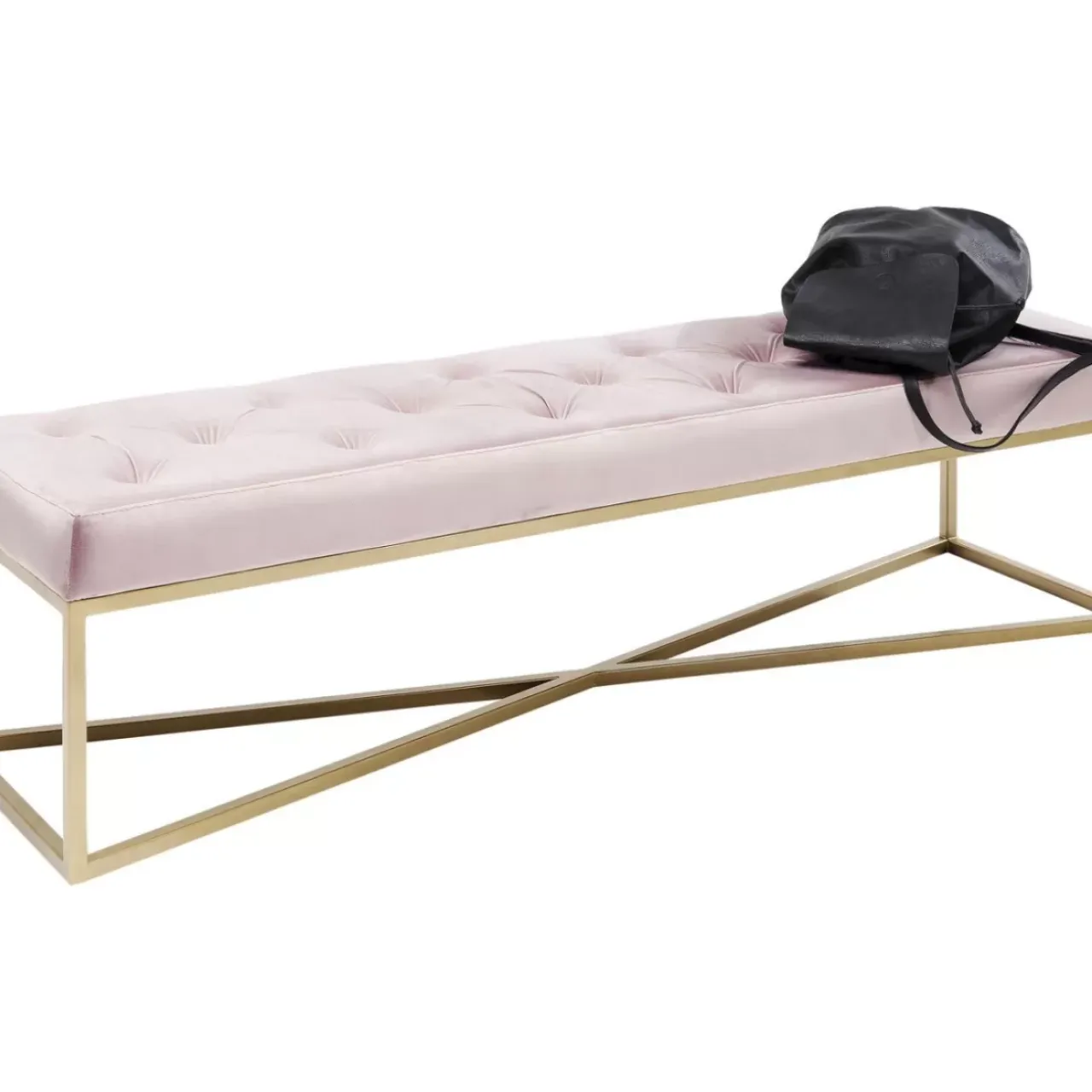 Sitzbänke-KARE Design Bank Crossover Rose Messing 150X40Cm
