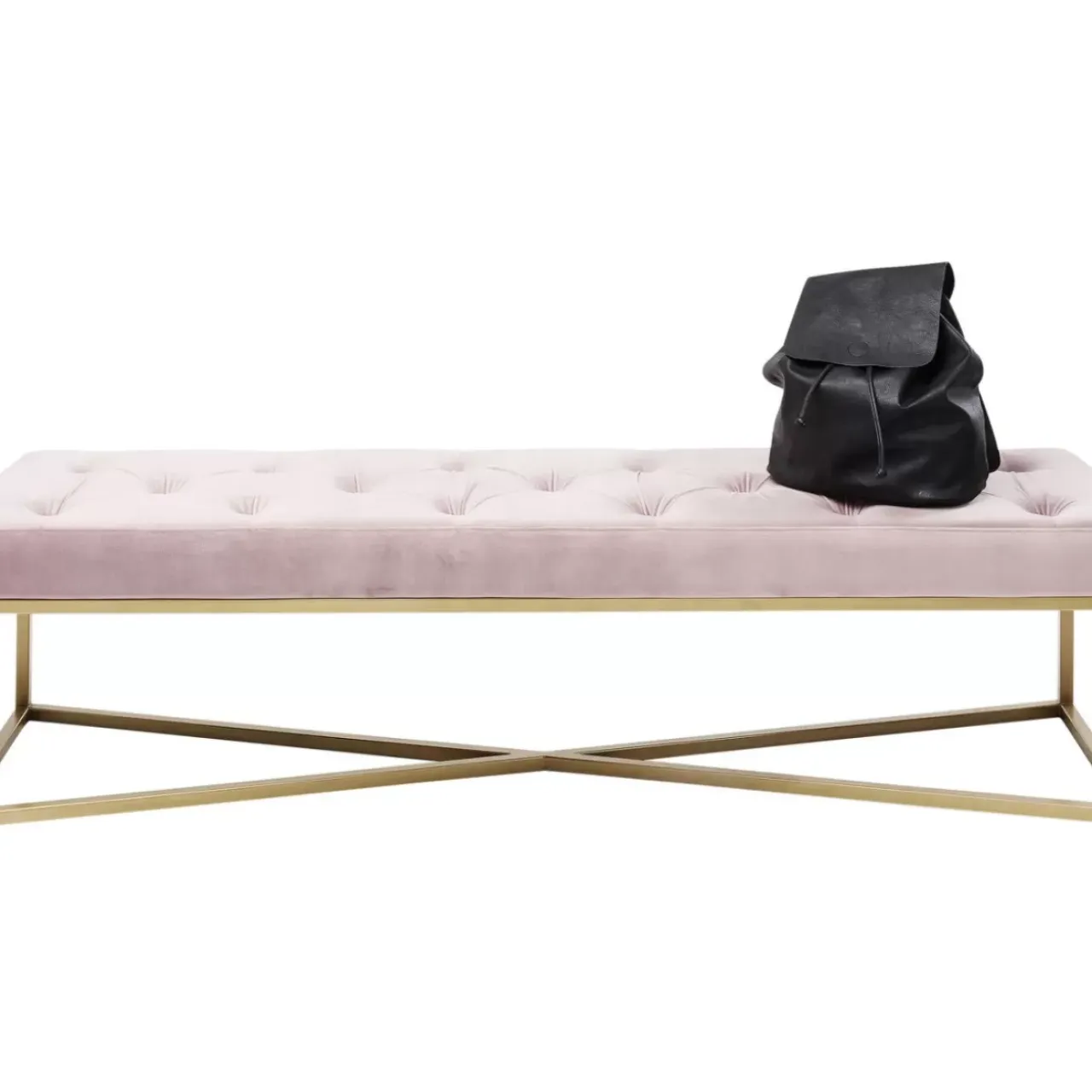 Sitzbänke-KARE Design Bank Crossover Rose Messing 150X40Cm