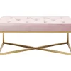 Sitzbänke-KARE Design Bank Crossover Rose Messing 90X40Cm