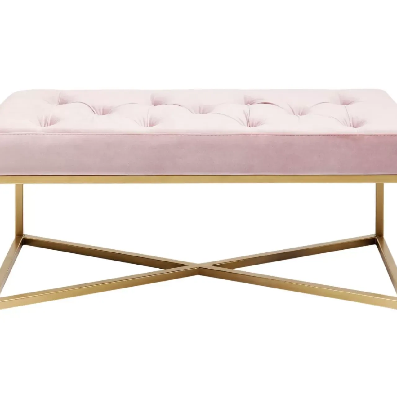 Sitzbänke-KARE Design Bank Crossover Rose Messing 90X40Cm