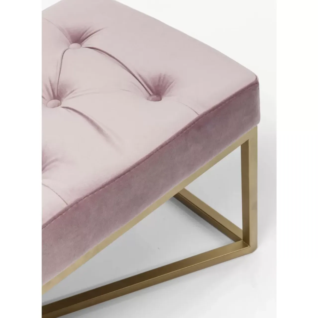 Sitzbänke-KARE Design Bank Crossover Rose Messing 90X40Cm