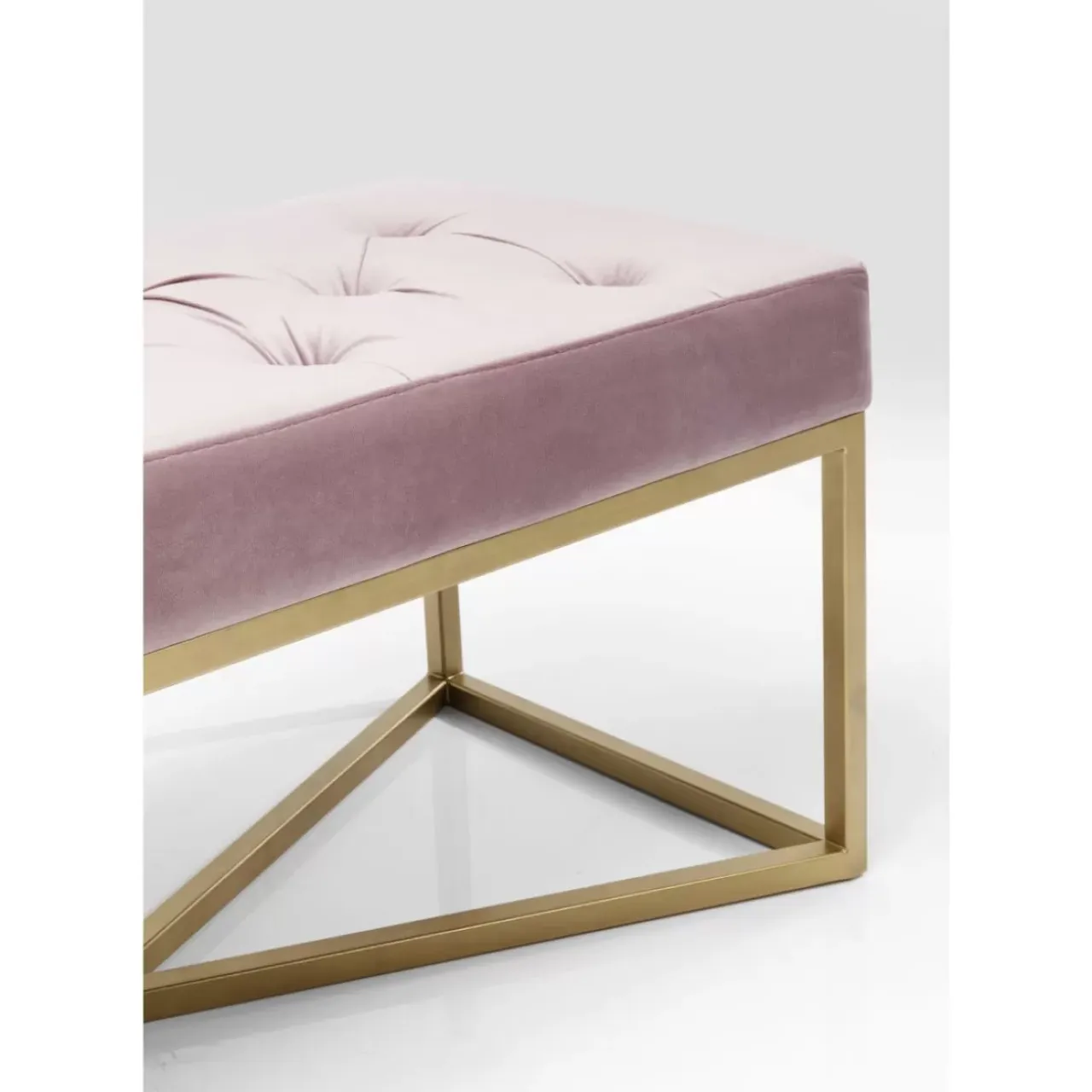 Sitzbänke-KARE Design Bank Crossover Rose Messing 90X40Cm