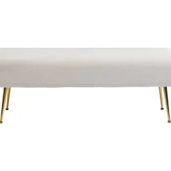 Sitzbänke-KARE Design Bank Deria Velvet Creme 110Cm