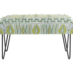 Sitzbänke-KARE Design Bank Desna Patchwork Grun 80Cm
