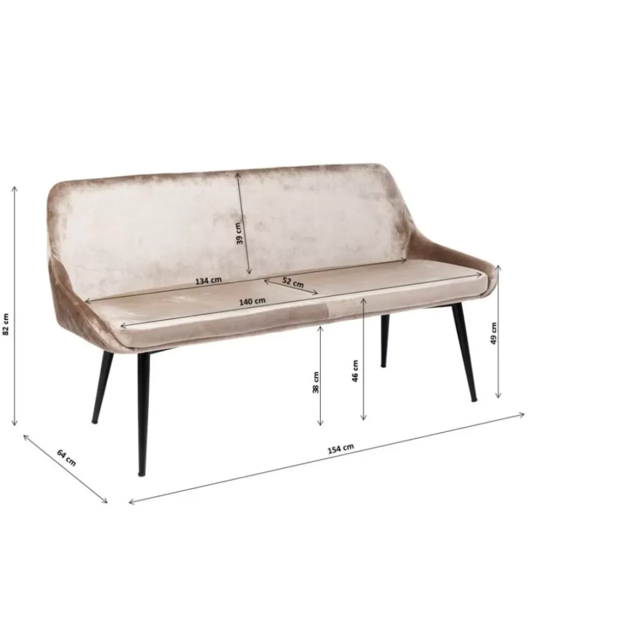 Sitzbänke-KARE Design Bank East Side 154Cm