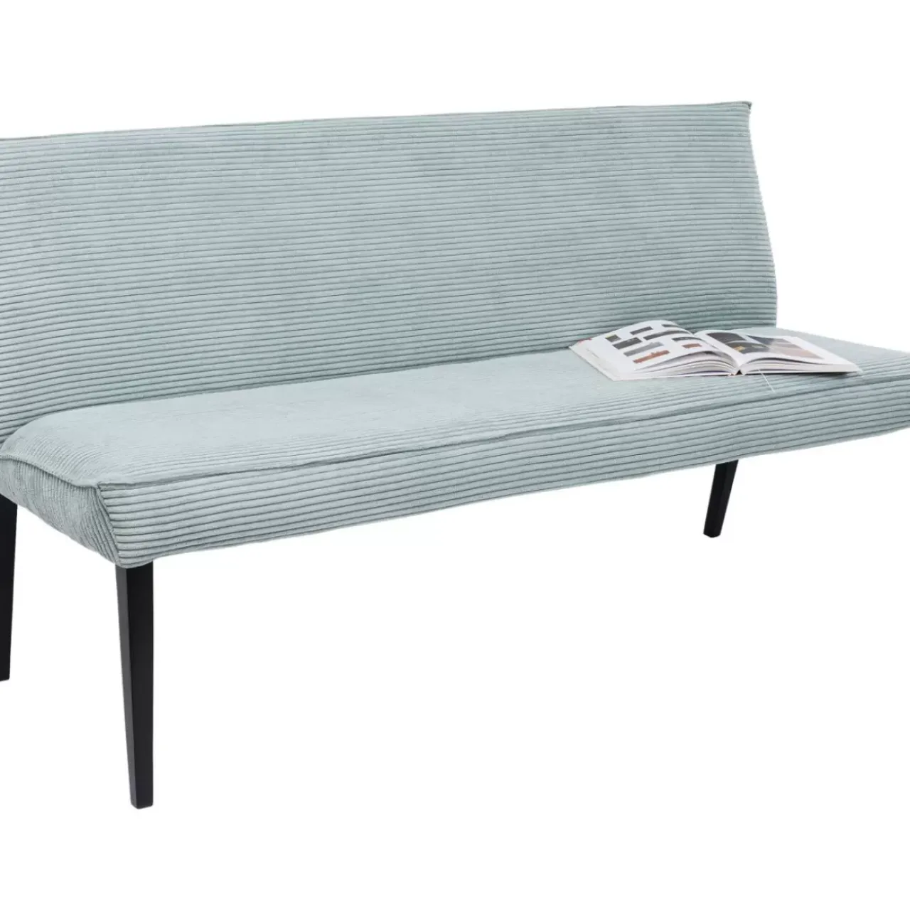 Sitzbänke-KARE Design Bank Ledro Cord Blau 165Cm