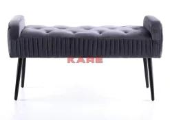 Sitzbänke-KARE Design Bank Lofty Grau Schwarz