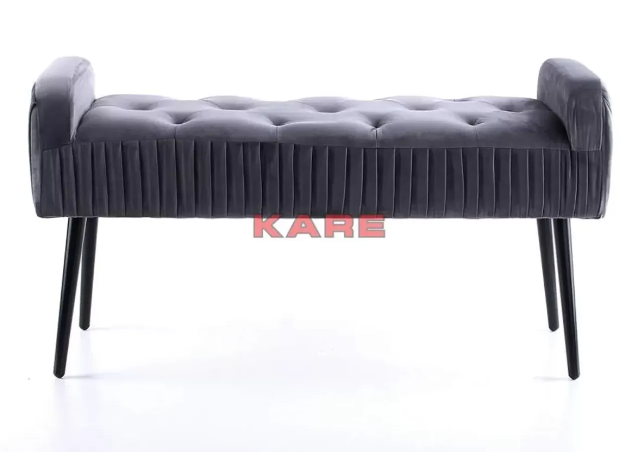 Sitzbänke-KARE Design Bank Lofty Grau Schwarz