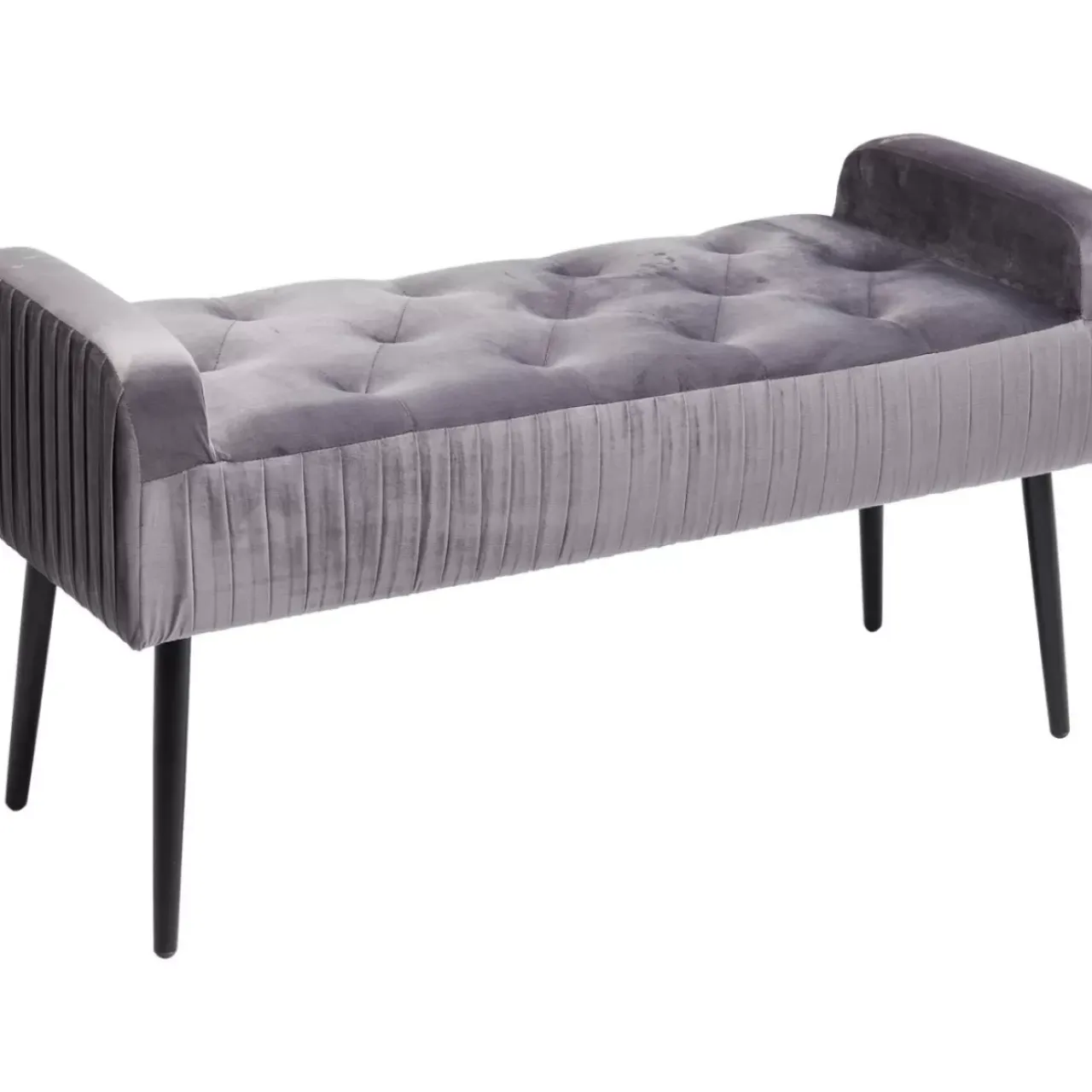 Sitzbänke-KARE Design Bank Lofty Grau Schwarz