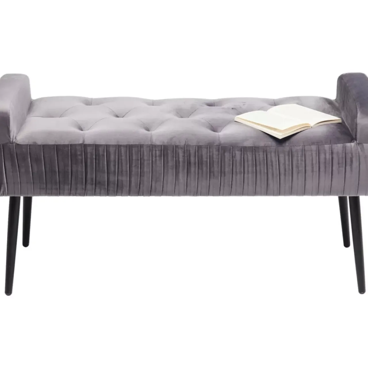 Sitzbänke-KARE Design Bank Lofty Grau Schwarz