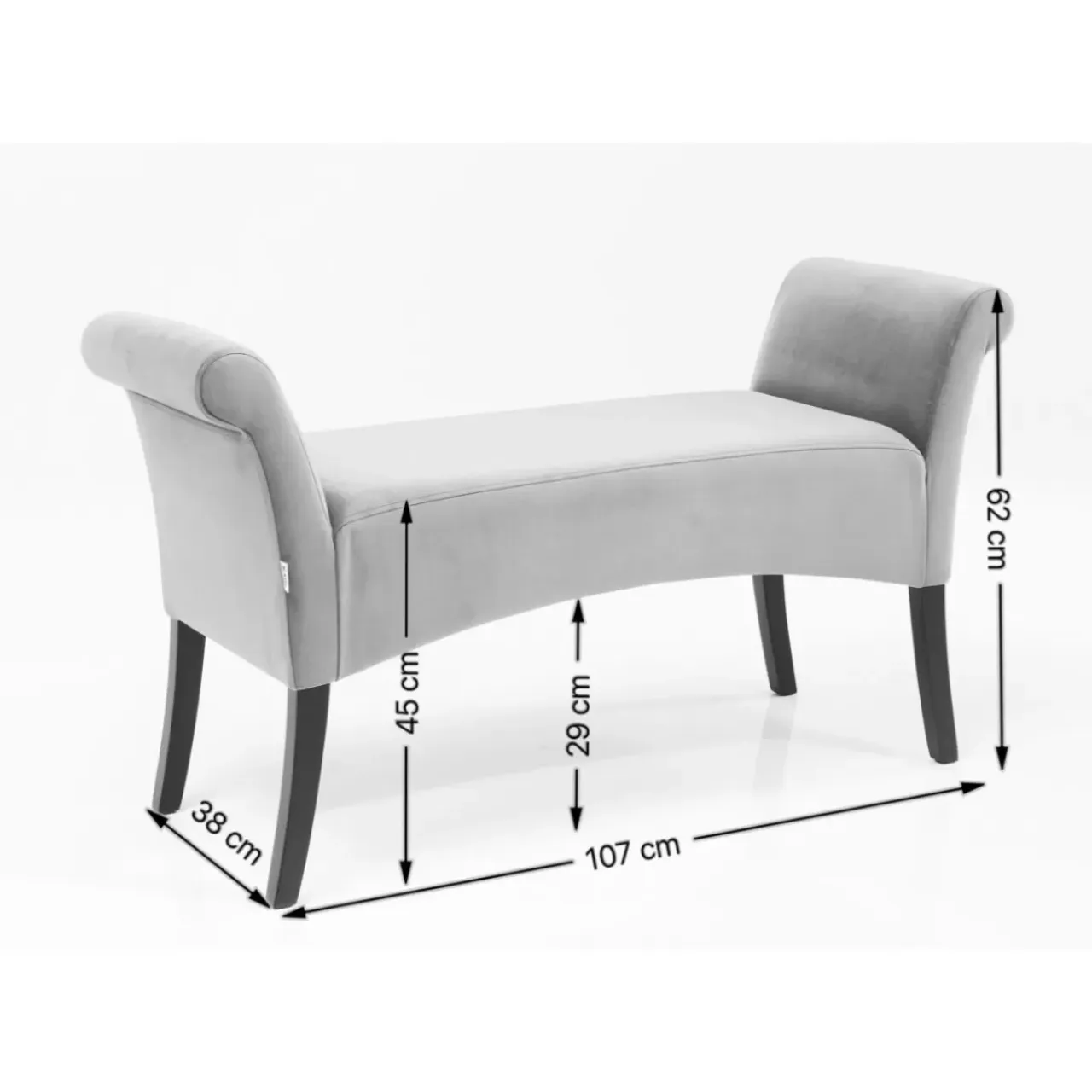 Sitzbänke-KARE Design Bank Motley Velvet Rose