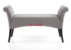 Sitzbänke-KARE Design Bank Motley Velvet Silvergrey