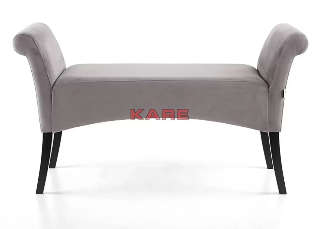 Sitzbänke-KARE Design Bank Motley Velvet Silvergrey