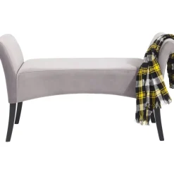 Sitzbänke-KARE Design Bank Motley Velvet Silvergrey