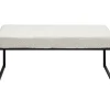 Sitzbänke-KARE Design Bank Smart Boucle Creme Schwarz 90Cm