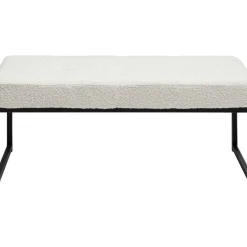 Sitzbänke-KARE Design Bank Smart Boucle Creme Schwarz 90Cm