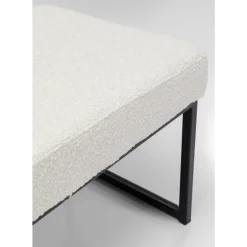 Sitzbänke-KARE Design Bank Smart Boucle Creme Schwarz 90Cm