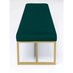 Sitzbänke-KARE Design Bank Smart Dunkelgrun Messing 150X40Cm