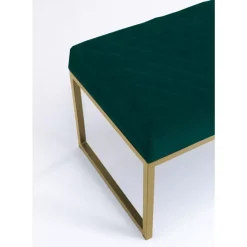 Sitzbänke-KARE Design Bank Smart Dunkelgrun Messing 90Cm