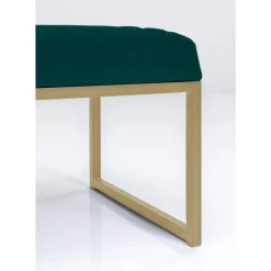 Sitzbänke-KARE Design Bank Smart Dunkelgrun Messing 90Cm