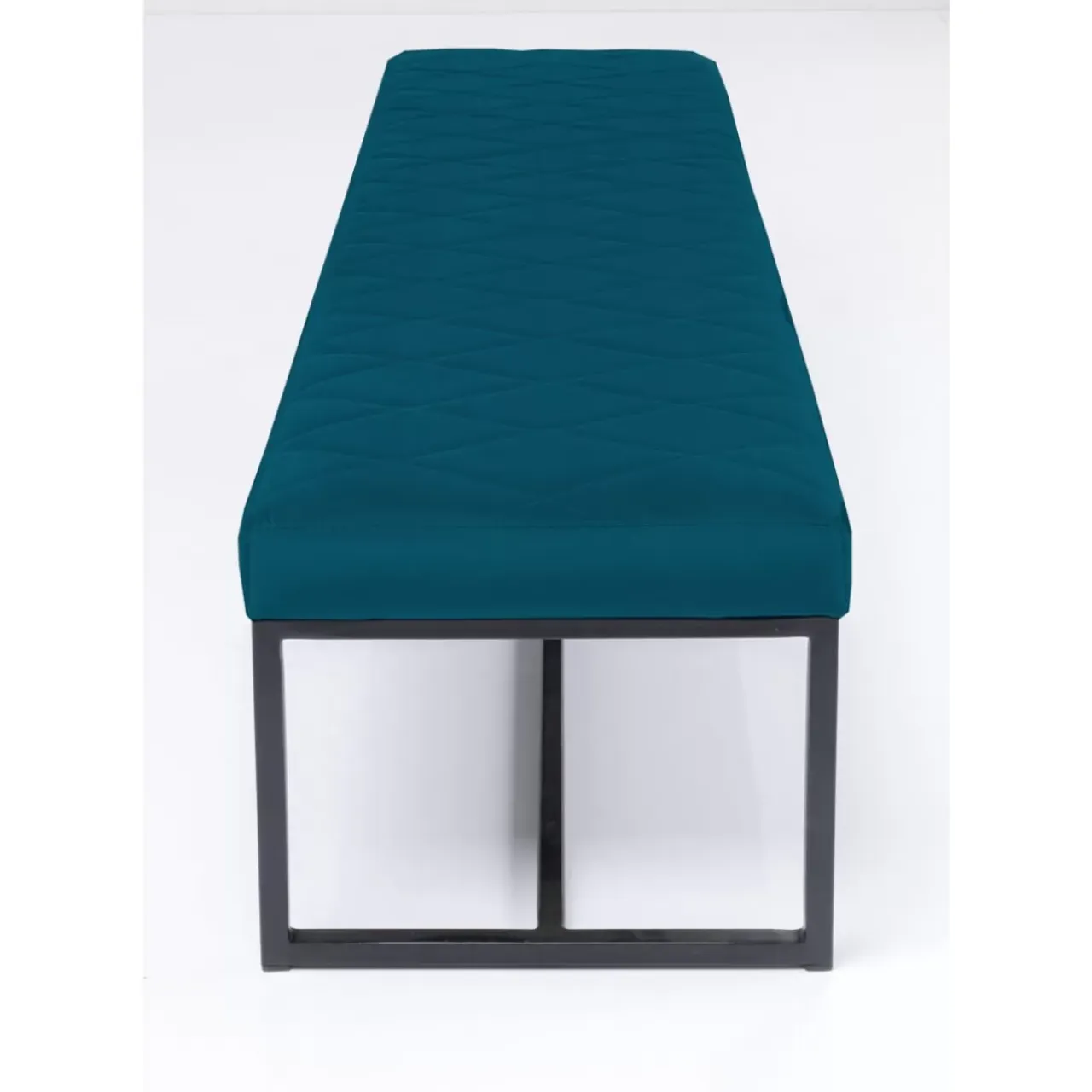 Sitzbänke-KARE Design Bank Smart Petrol Schwarz 150X40Cm