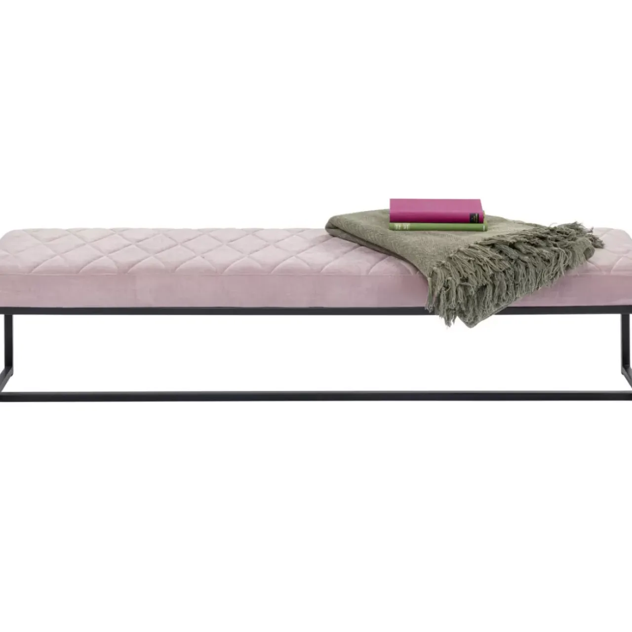 Sitzbänke-KARE Design Bank Smart Rosa Schwarz 150X40Cm