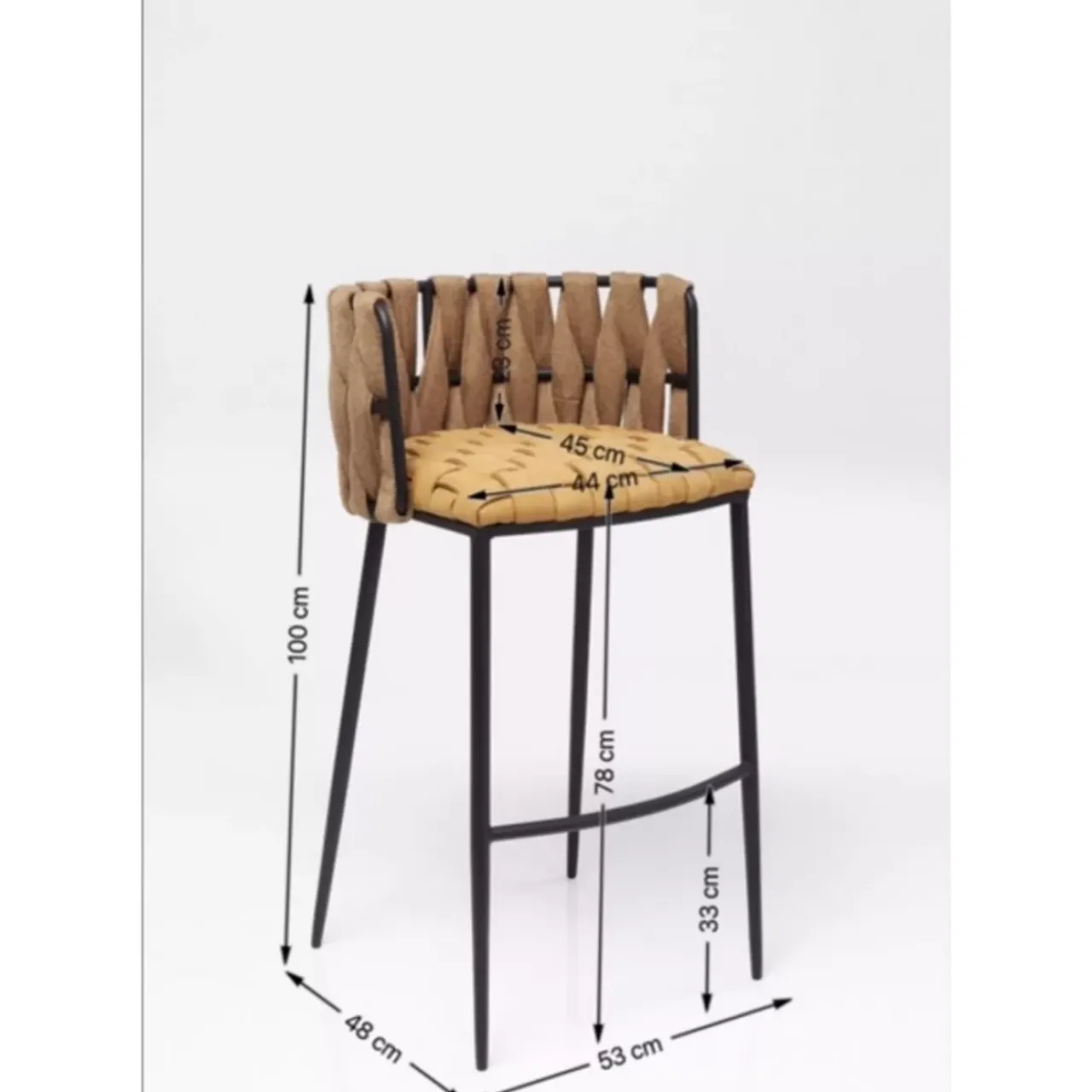 Sitzbänke-KARE Design Barhocker Cheerio Gelb