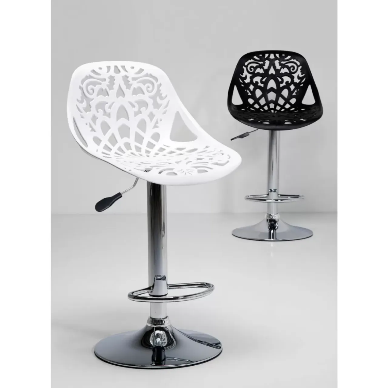 Sitzbänke-KARE Design Barhocker Ornament Black