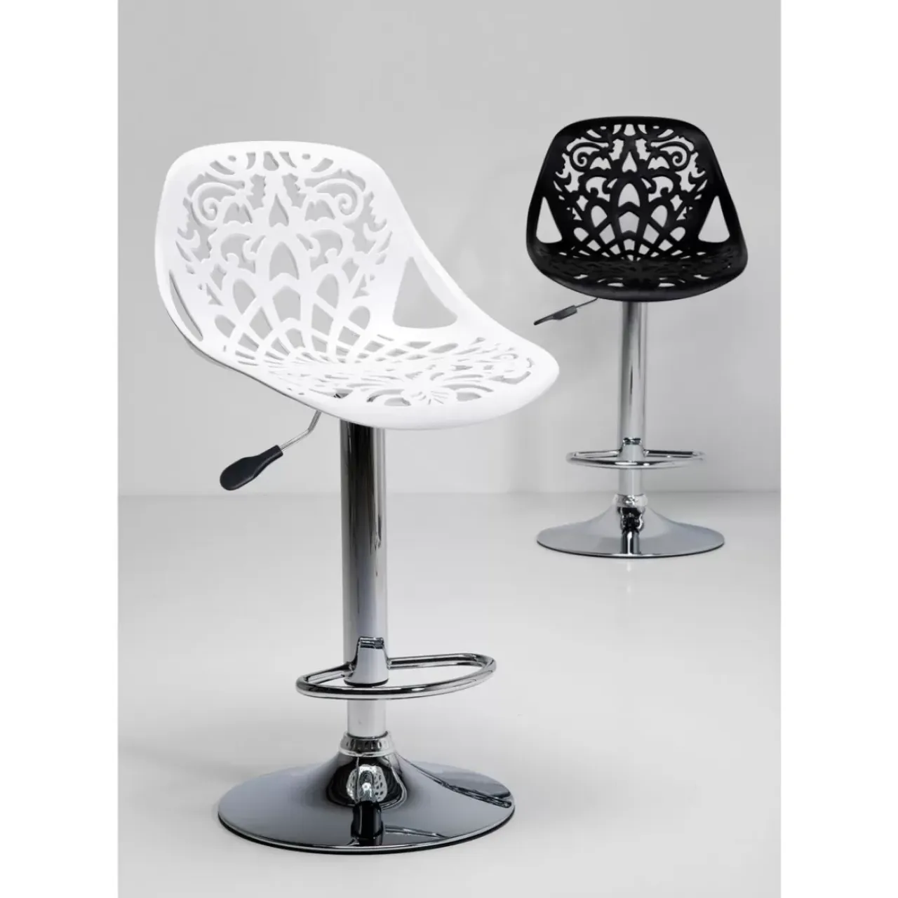 Sitzbänke-KARE Design Barhocker Ornament White