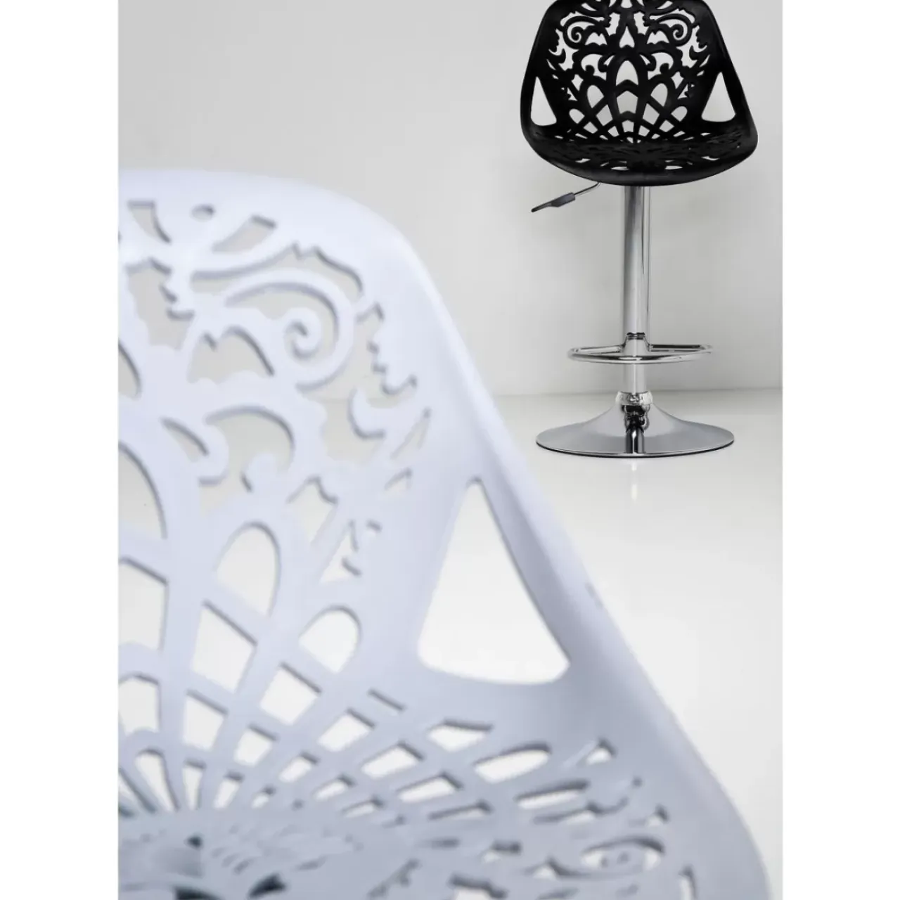 Sitzbänke-KARE Design Barhocker Ornament White