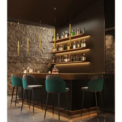 Sitzbänke-KARE Design Barstuhl Hojas Grau