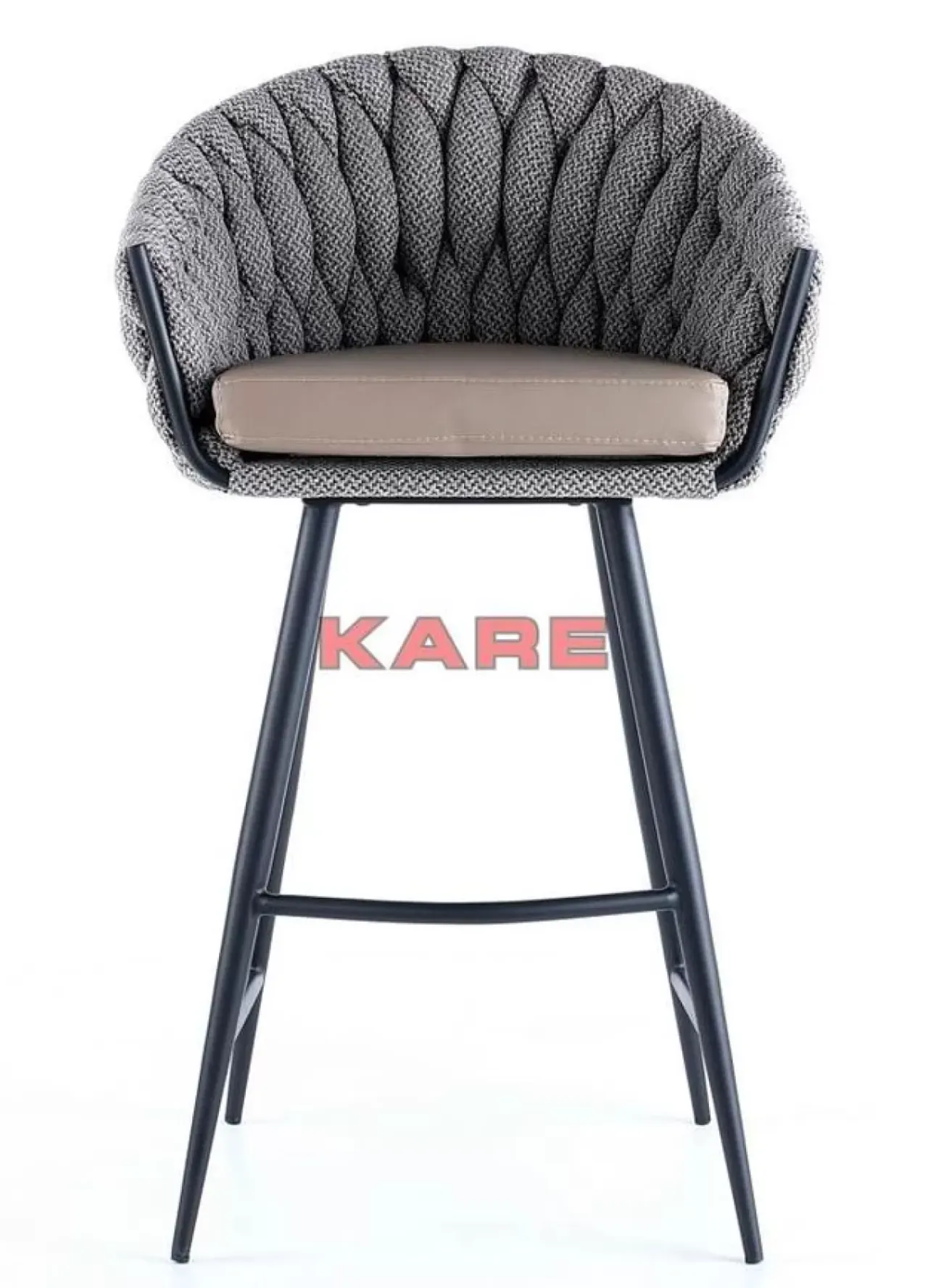 Sitzbänke-KARE Design Barstuhl Knot Tweed