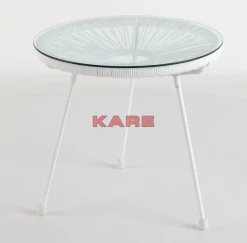 Outdoormöbel-KARE Design Beistelltisch Acapulco Weiss