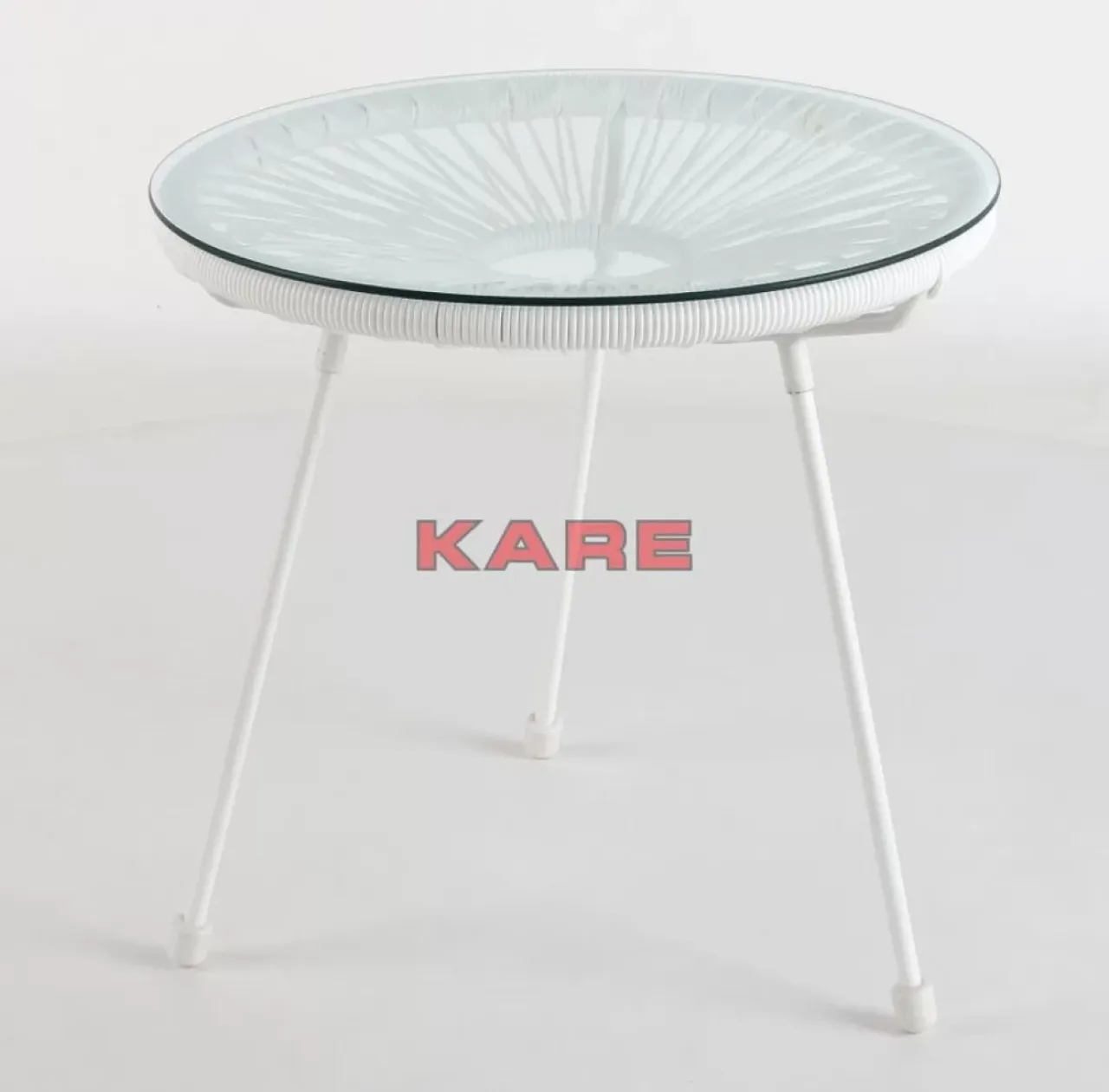 Outdoormöbel-KARE Design Beistelltisch Acapulco Weiss
