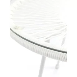 Outdoormöbel-KARE Design Beistelltisch Acapulco Weiss