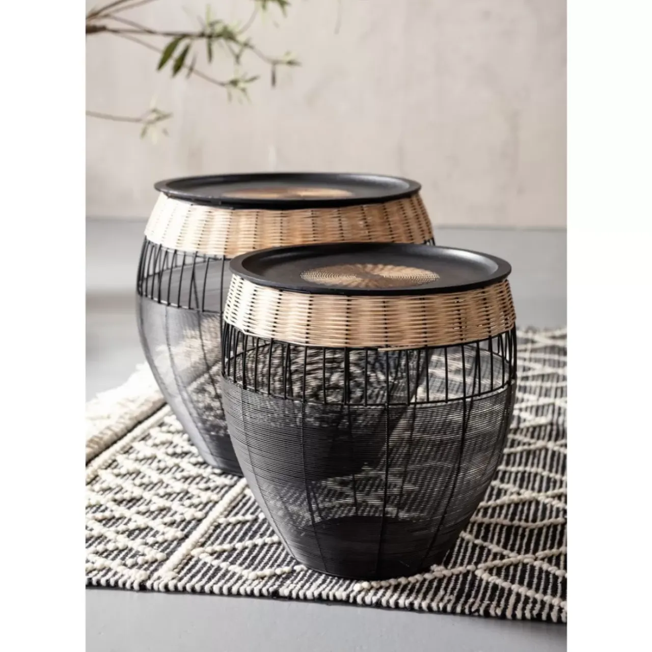 Tische-KARE Design Beistelltisch African Drums (2/Set)