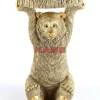 Tische-KARE Design Beistelltisch Animal Bear Gold 35X34Cm
