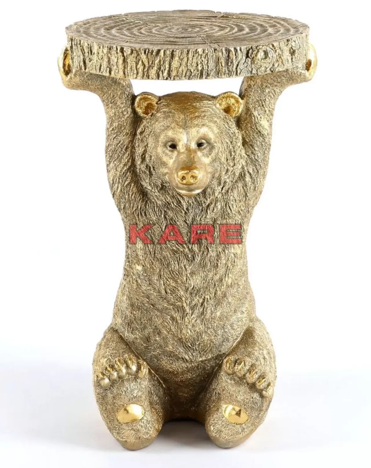 Tische-KARE Design Beistelltisch Animal Bear Gold 35X34Cm