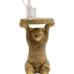 Tische-KARE Design Beistelltisch Animal Bear Gold 35X34Cm