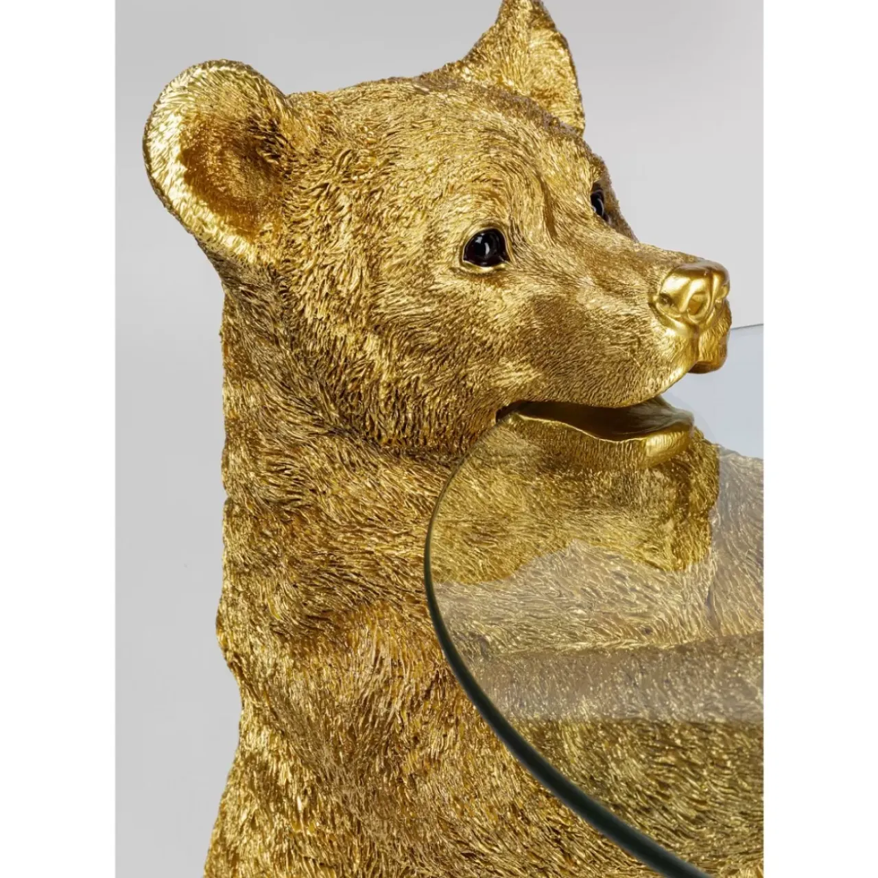 Tische-KARE Design Beistelltisch Animal Bear Gold O40Cm