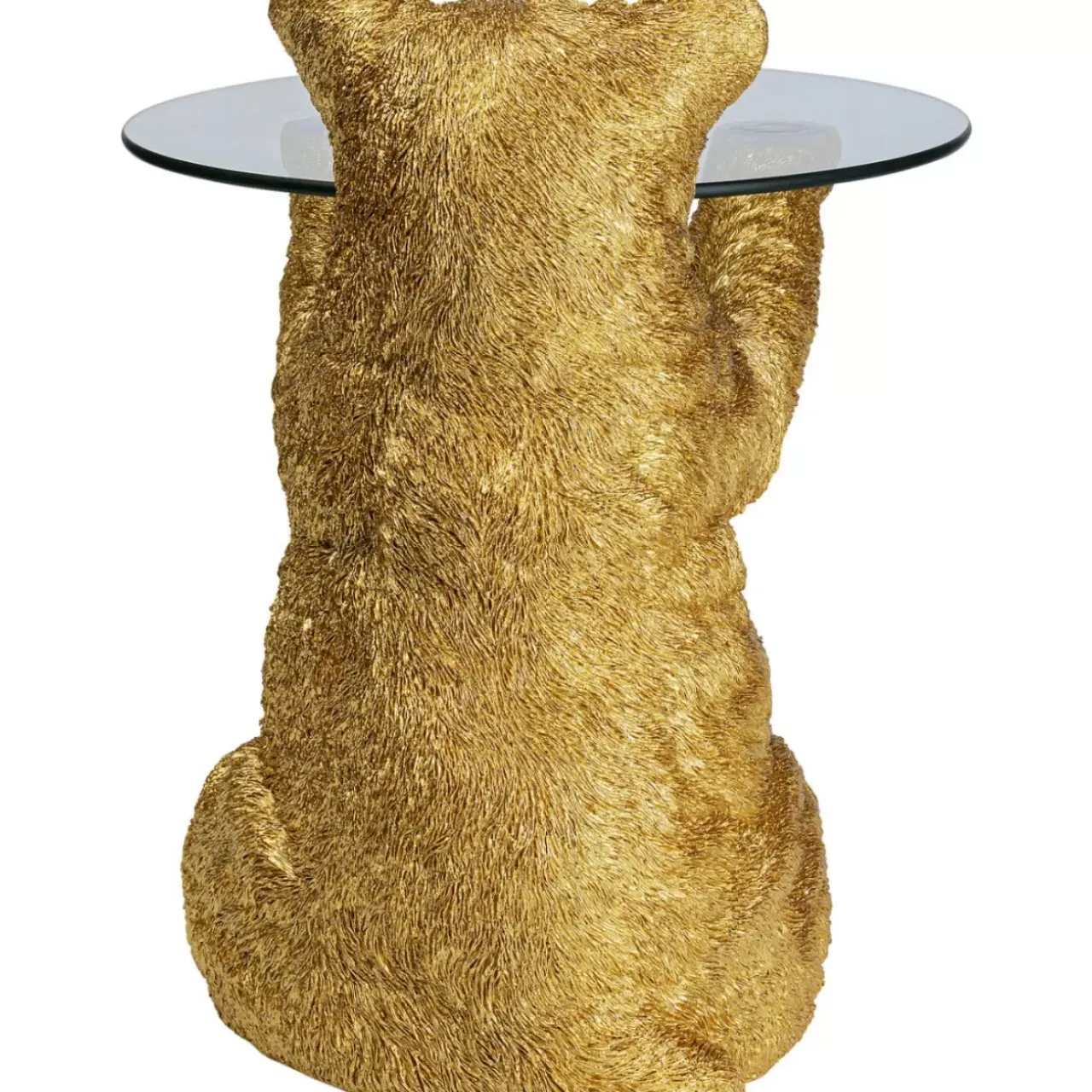 Tische-KARE Design Beistelltisch Animal Bear Gold O40Cm