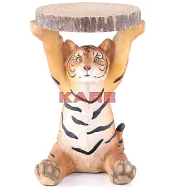 Tische-KARE Design Beistelltisch Animal Tiger O35Cm